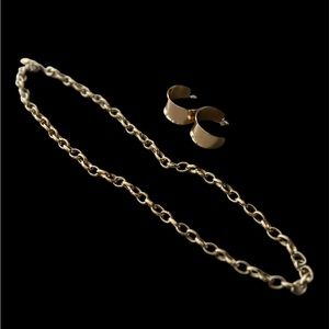 Zara Gold Chain Necklace 16 inch. Free earrings with purchase!